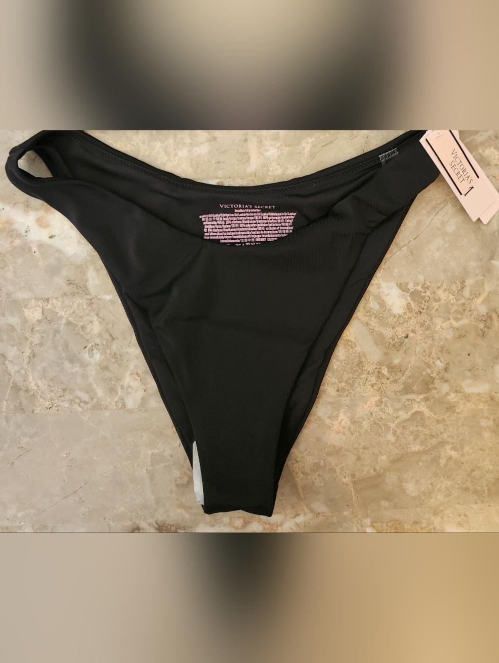 XL VS Swim Brazilian Bikini Bottom Black